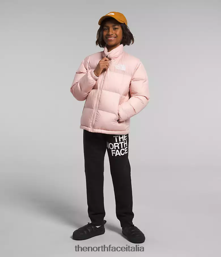 The North Face vestiario 460N8D912 muschio rosa bambini Giacca nuptse retrò del 1996