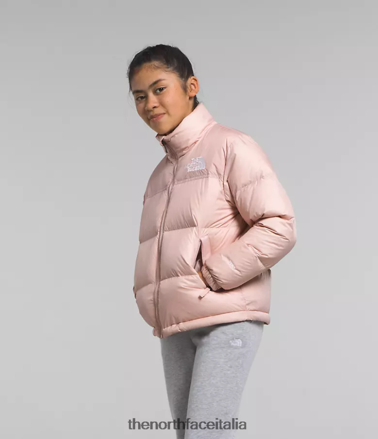 The North Face vestiario 460N8D912 muschio rosa bambini Giacca nuptse retrò del 1996