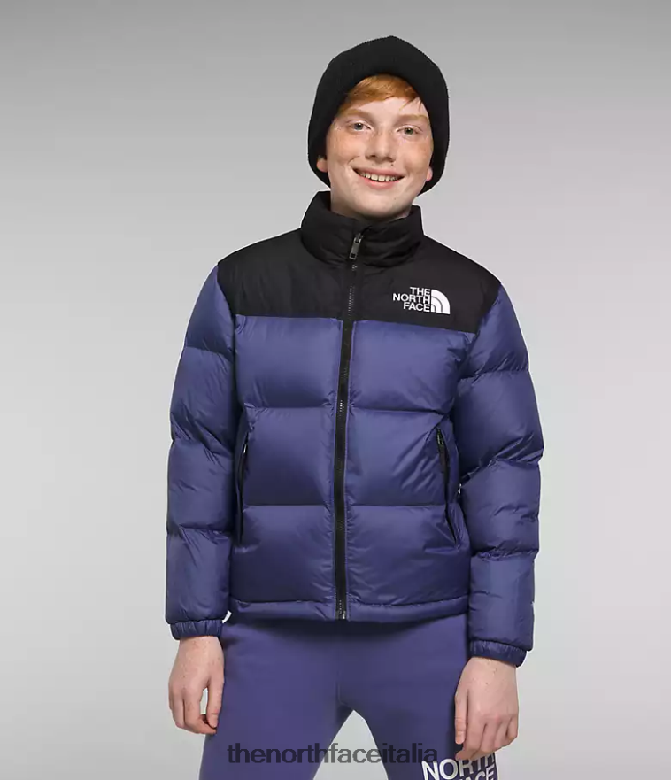 The North Face vestiario 460N8D914 grotta blu bambini Giacca nuptse retrò del 1996