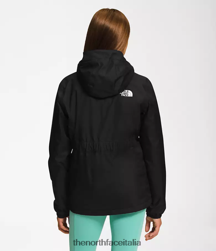 The North Face vestiario 460N8D390 grazie nero bambini calda giacca antipioggia da tempesta