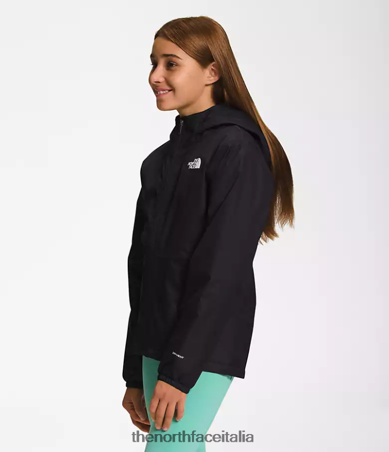 The North Face vestiario 460N8D390 grazie nero bambini calda giacca antipioggia da tempesta