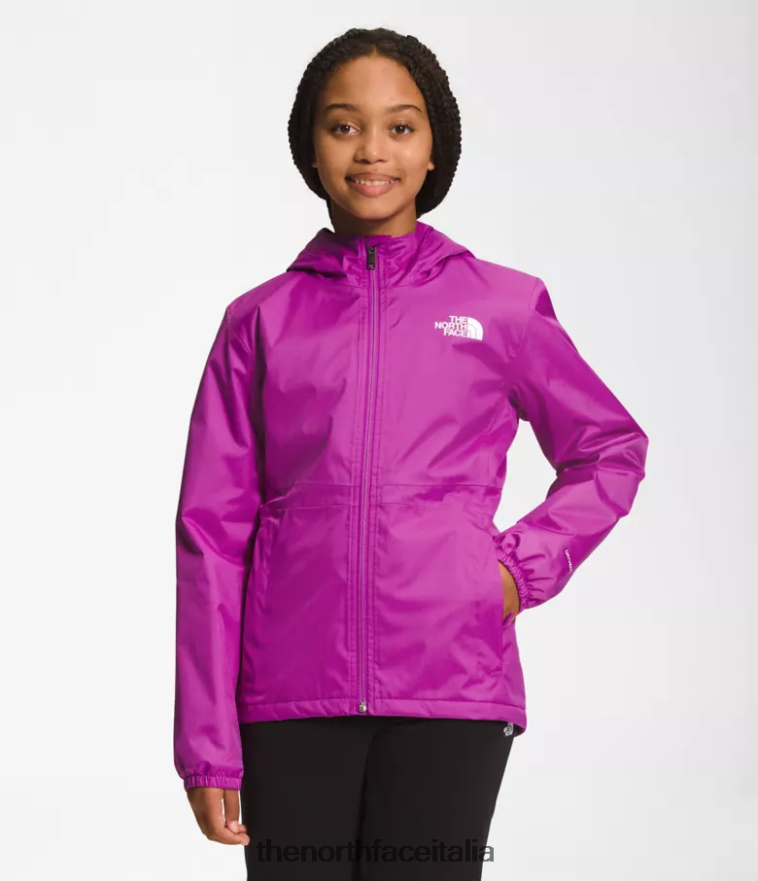 The North Face vestiario 460N8D391 fiore di cactus viola bambini calda giacca antipioggia da tempesta
