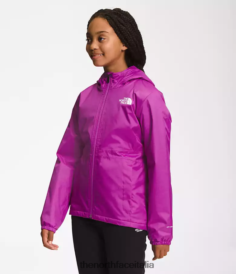 The North Face vestiario 460N8D391 fiore di cactus viola bambini calda giacca antipioggia da tempesta