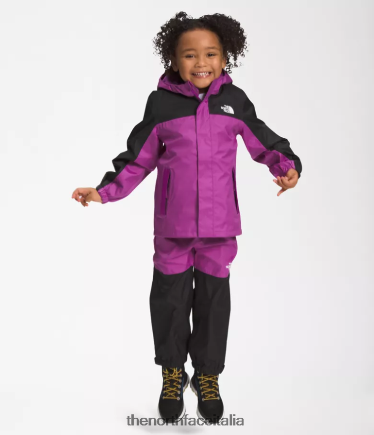 The North Face vestiario 460N8D88 fiore di cactus viola bambini giacca antipioggia antora