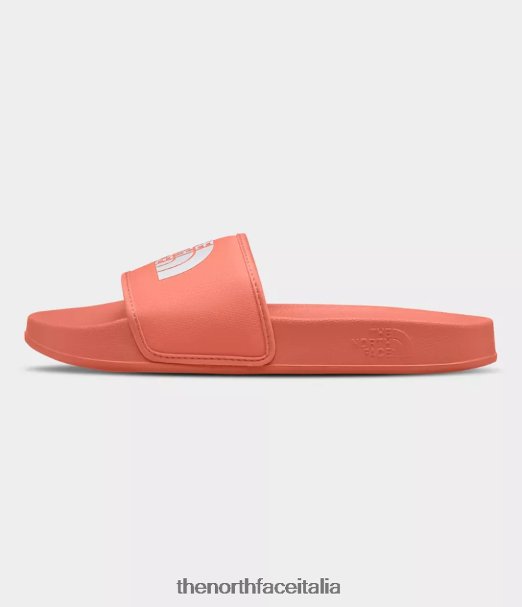 The North Face calzature 460N8D577 arancio corallo polveroso/bianco tnf donne diapositive del campo base iii