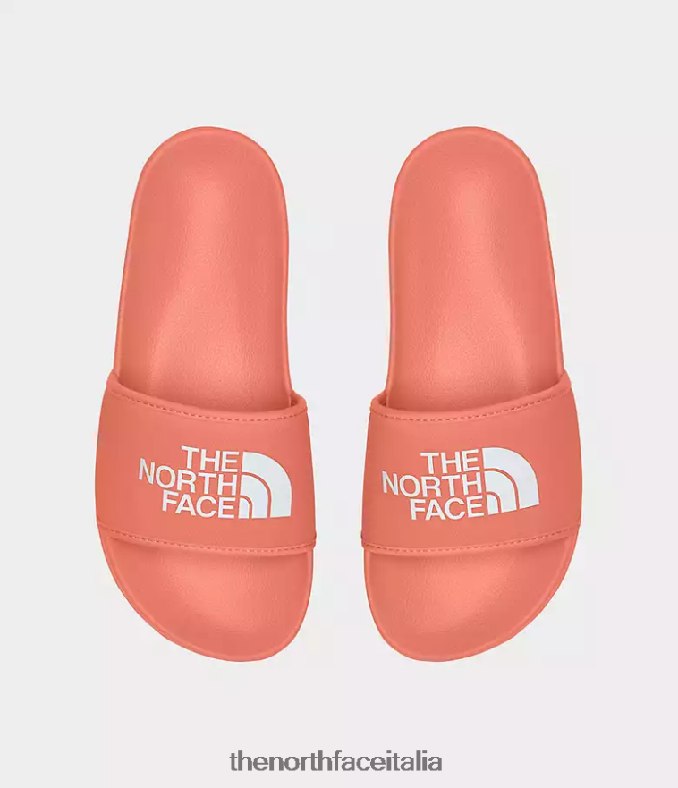 The North Face calzature 460N8D577 arancio corallo polveroso/bianco tnf donne diapositive del campo base iii