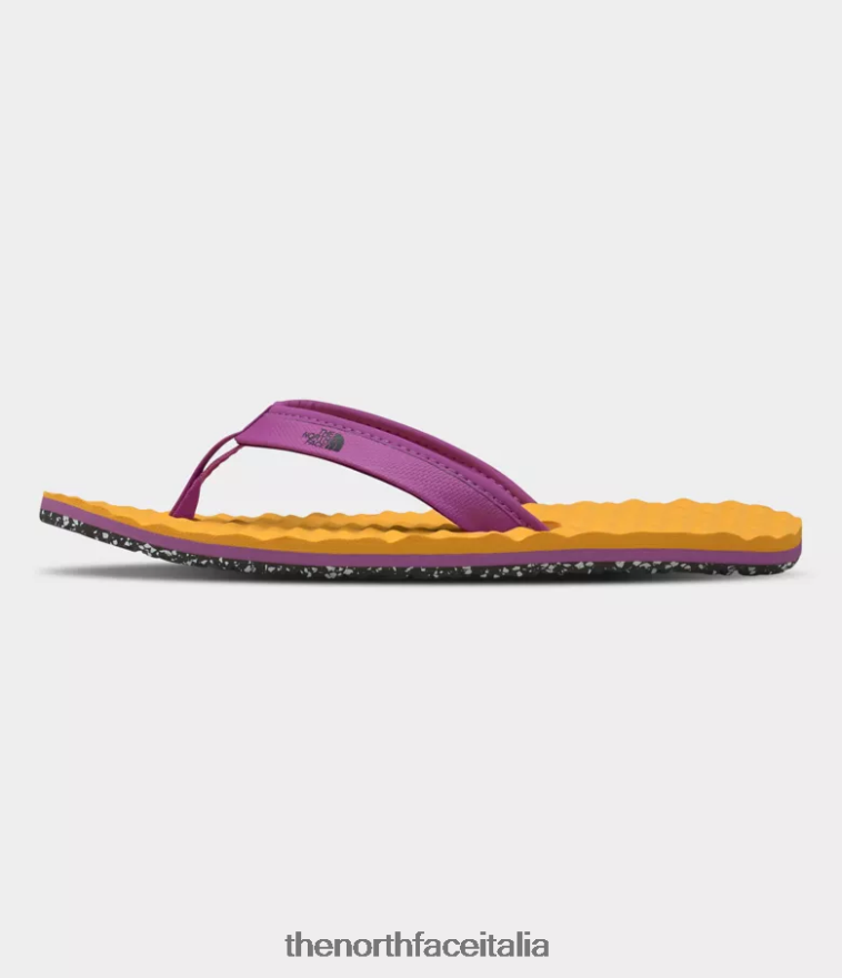 The North Face calzature 460N8D64 fiore di cactus oro/viola del vertice del campo base donne mini slip-on del campo base ii - Clicca l'immagine per chiudere