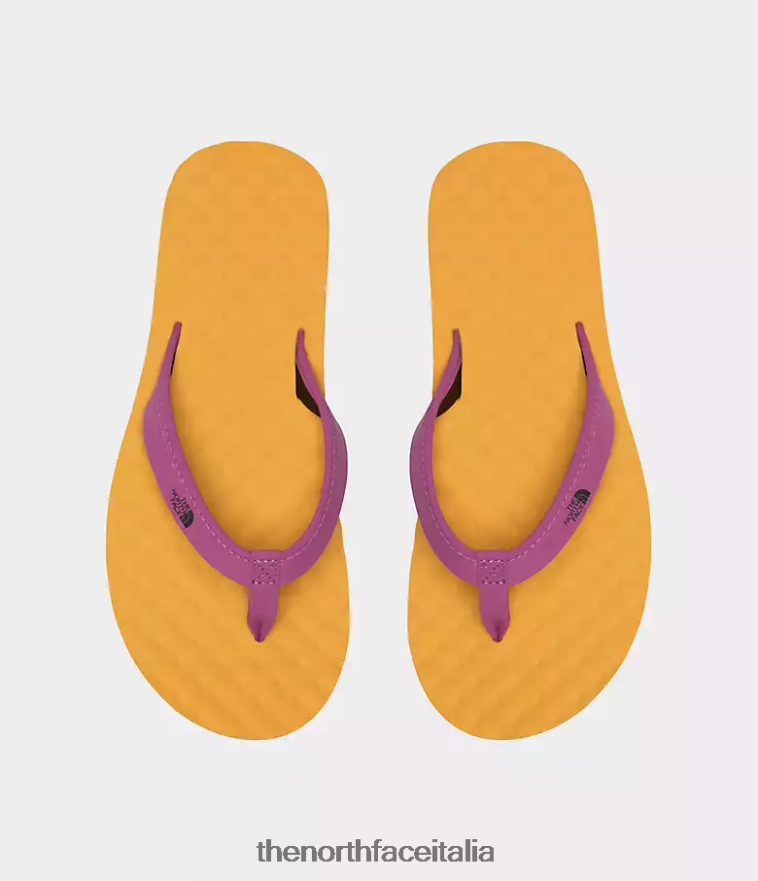 The North Face calzature 460N8D64 fiore di cactus oro/viola del vertice del campo base donne mini slip-on del campo base ii
