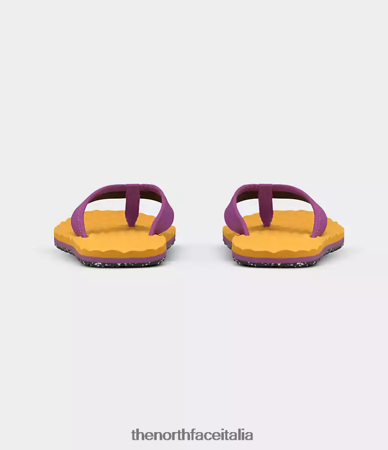 The North Face calzature 460N8D64 fiore di cactus oro/viola del vertice del campo base donne mini slip-on del campo base ii
