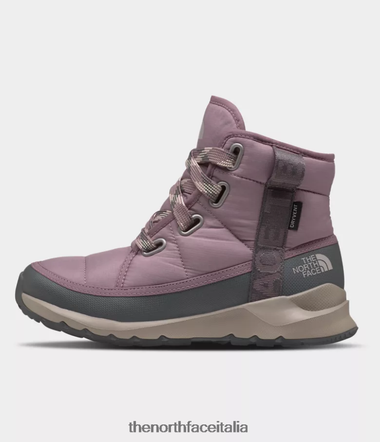 The North Face calzature 460N8D813 grigio fulvo/grigio asfalto donne Stivali impermeabili di lusso con lacci Thermoball