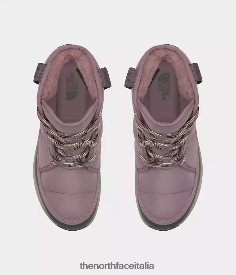 The North Face calzature 460N8D813 grigio fulvo/grigio asfalto donne Stivali impermeabili di lusso con lacci Thermoball