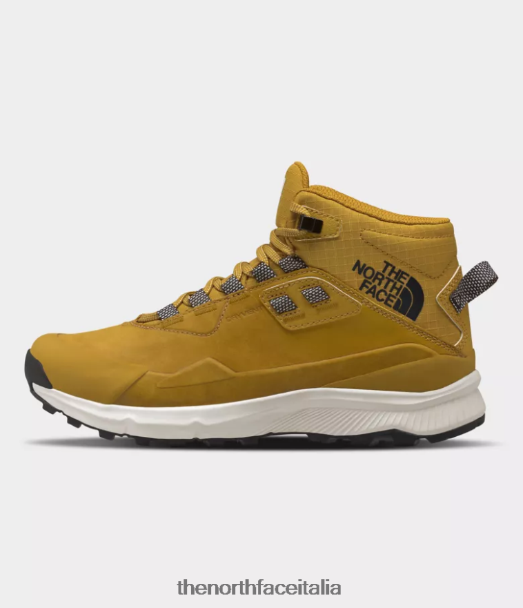The North Face calzature 460N8D750 giallo legno di freccia/bianco gardenia donne stivali medi impermeabili in pelle Cragstone