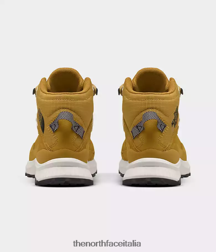 The North Face calzature 460N8D750 giallo legno di freccia/bianco gardenia donne stivali medi impermeabili in pelle Cragstone