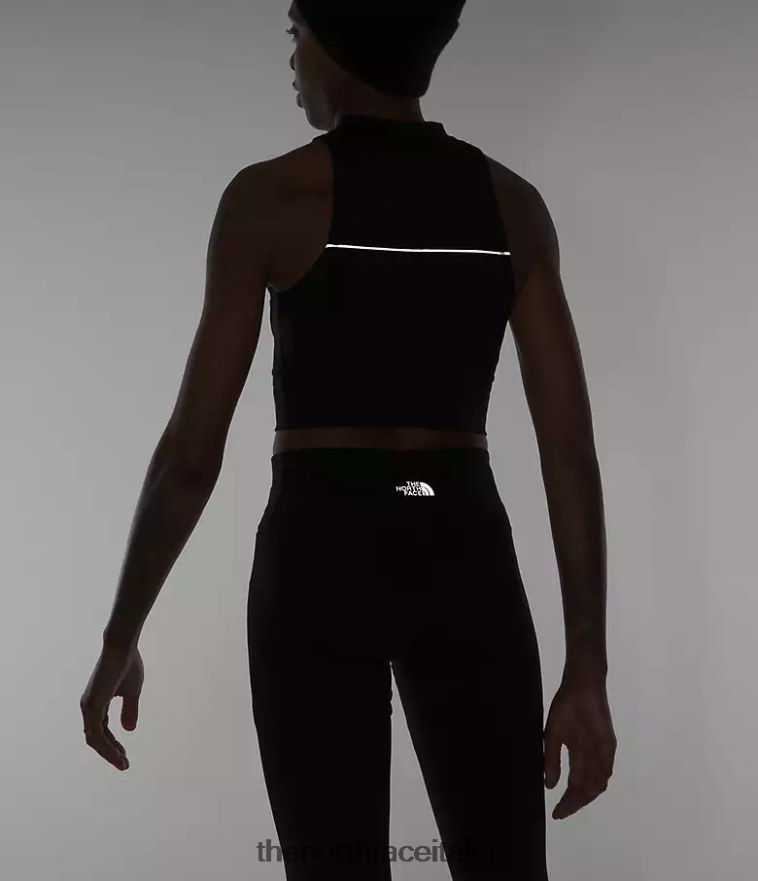 The North Face vestiario 460N8D1053 grazie nero donne top in maglia a coste con bordino
