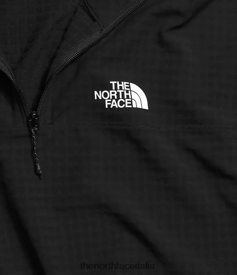 The North Face vestiario 460N8D249 grazie nero donne griglia tekware 1/4 zip