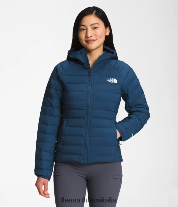 The North Face vestiario 460N8D670 blu ombroso donne Felpa con cappuccio elasticizzata Belleview