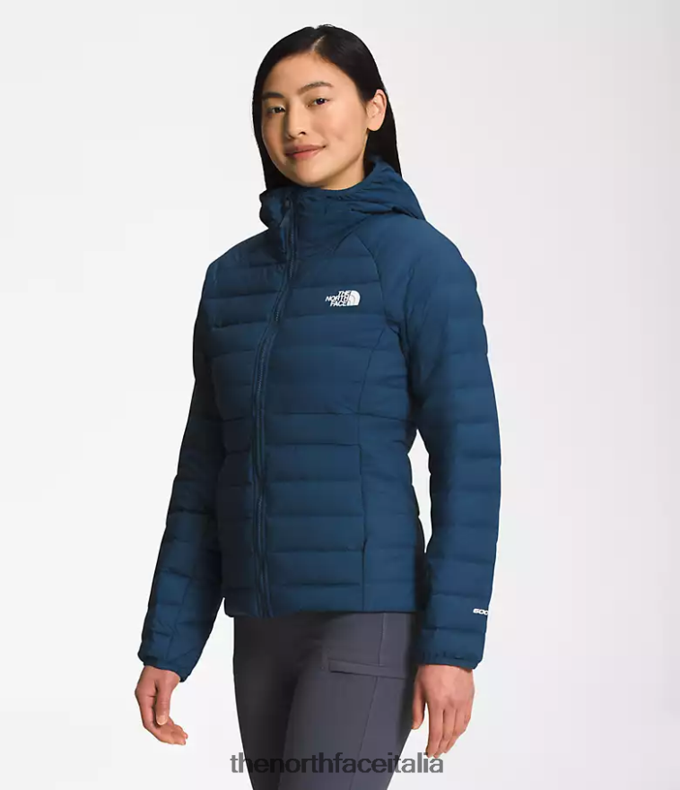 The North Face vestiario 460N8D670 blu ombroso donne Felpa con cappuccio elasticizzata Belleview
