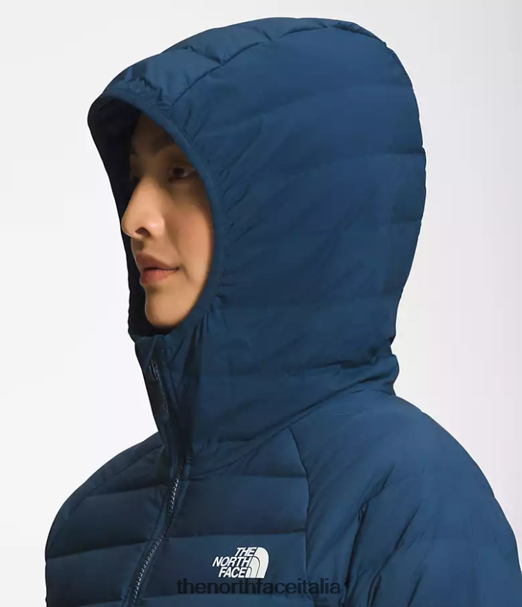 The North Face vestiario 460N8D670 blu ombroso donne Felpa con cappuccio elasticizzata Belleview