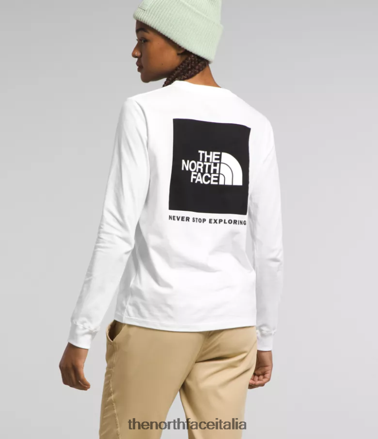 The North Face vestiario 460N8D678 tnf bianco/tnf nero donne maglietta a maniche lunghe