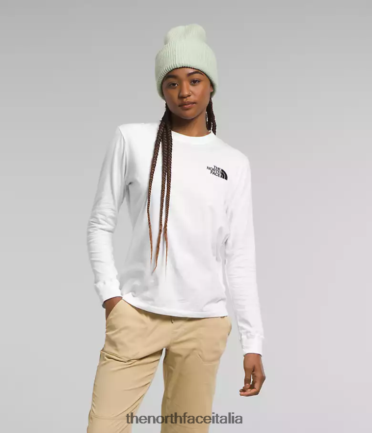 The North Face vestiario 460N8D678 tnf bianco/tnf nero donne maglietta a maniche lunghe