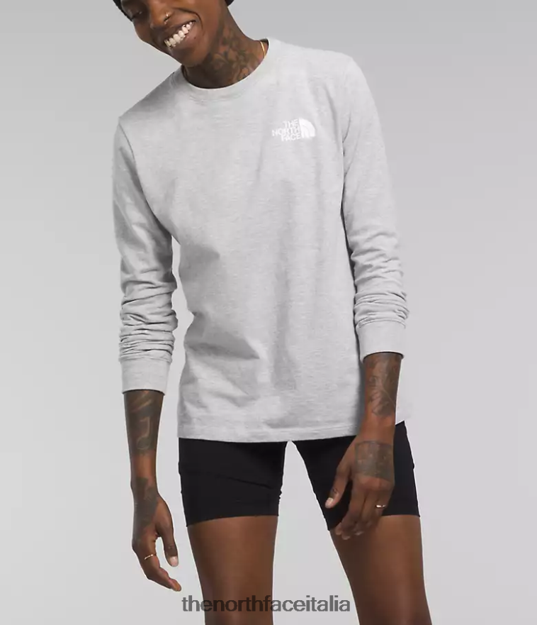 The North Face vestiario 460N8D679 tnf grigio erica chiaro donne maglietta a maniche lunghe