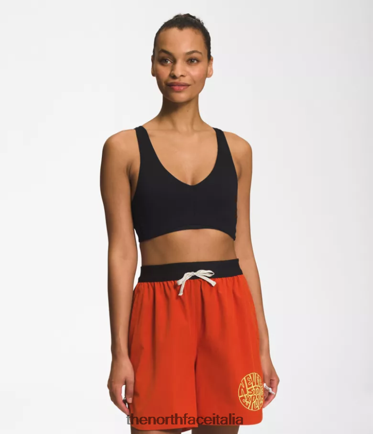 The North Face vestiario 460N8D1232 grazie nero donne reggiseno Valley Shine