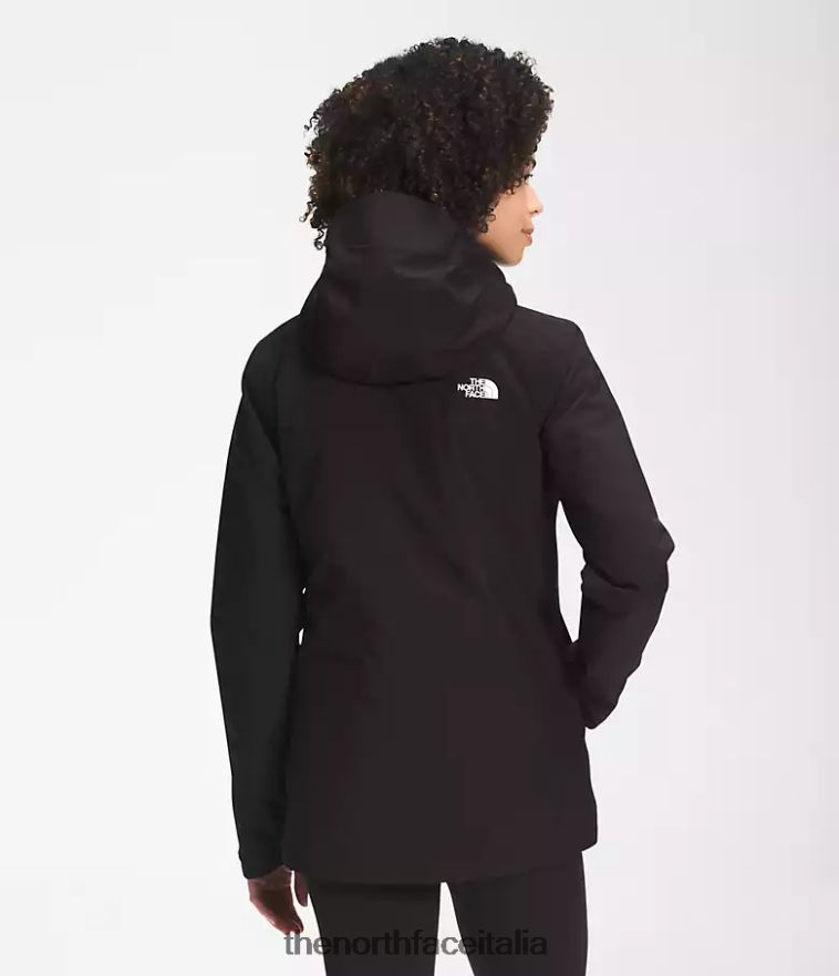The North Face vestiario 460N8D894 grazie nero donne giacca triclimatica carto