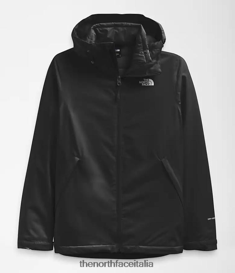 The North Face vestiario 460N8D894 grazie nero donne giacca triclimatica carto