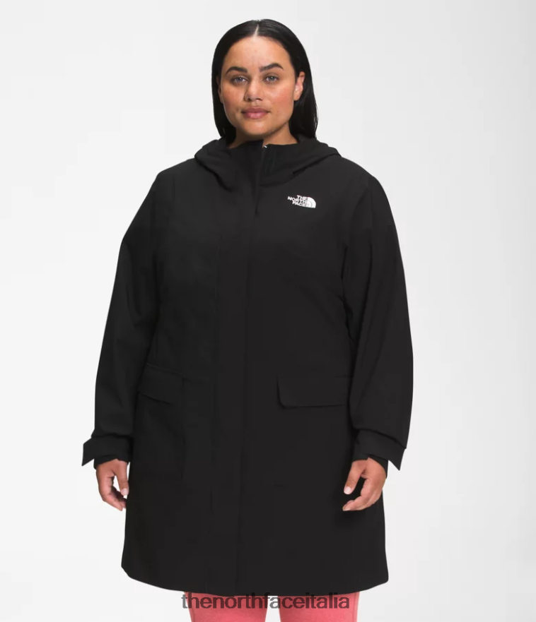 The North Face vestiario 460N8D1087 grazie nero donne più il parka antipioggia City Breeze ii