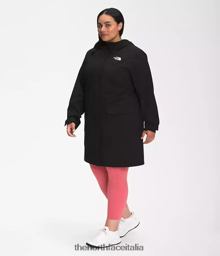 The North Face vestiario 460N8D1087 grazie nero donne più il parka antipioggia City Breeze ii