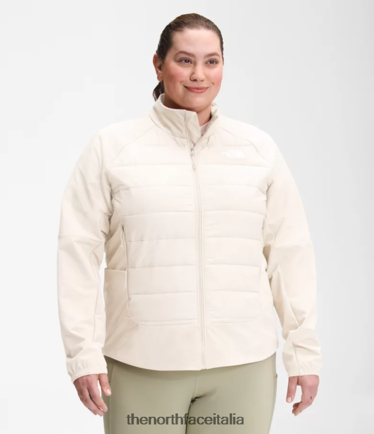 The North Face vestiario 460N8D1145 gardenia bianca donne più giacca ibrida Shelter Cove
