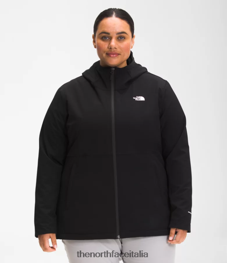 The North Face vestiario 460N8D1176 grazie nero donne più la felpa con cappuccio Shelbe Raschel