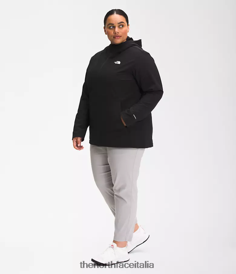 The North Face vestiario 460N8D1176 grazie nero donne più la felpa con cappuccio Shelbe Raschel