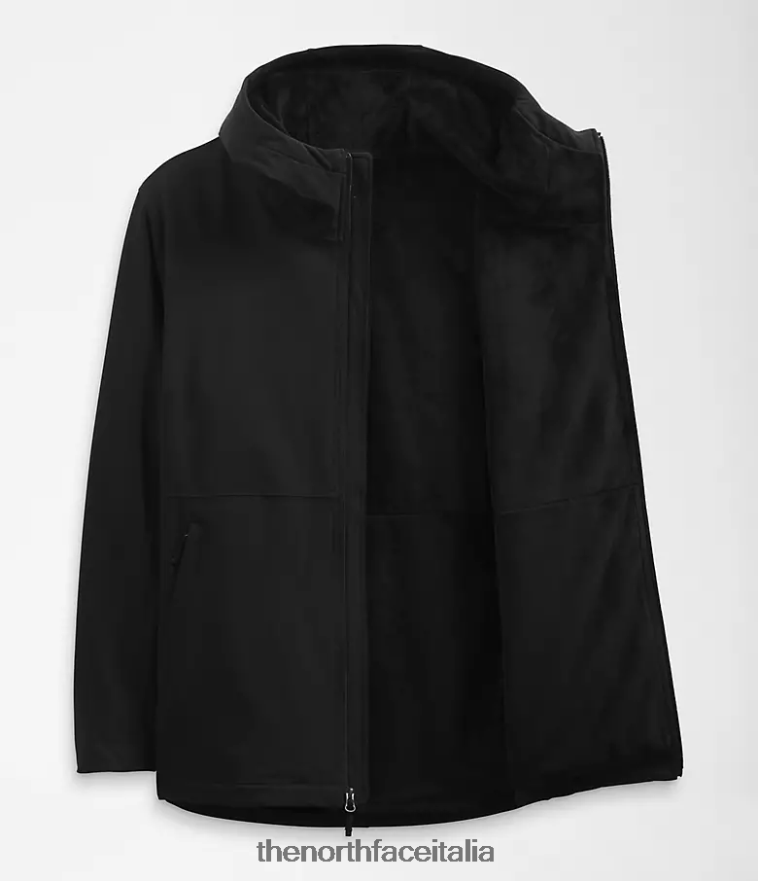 The North Face vestiario 460N8D1176 grazie nero donne più la felpa con cappuccio Shelbe Raschel