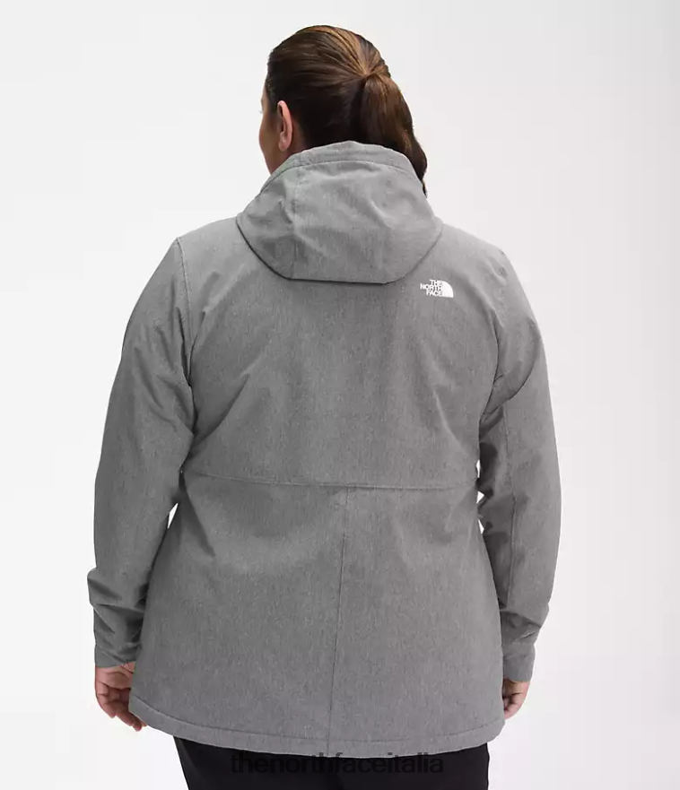The North Face vestiario 460N8D1177 tnf grigio erica medio donne più la felpa con cappuccio Shelbe Raschel