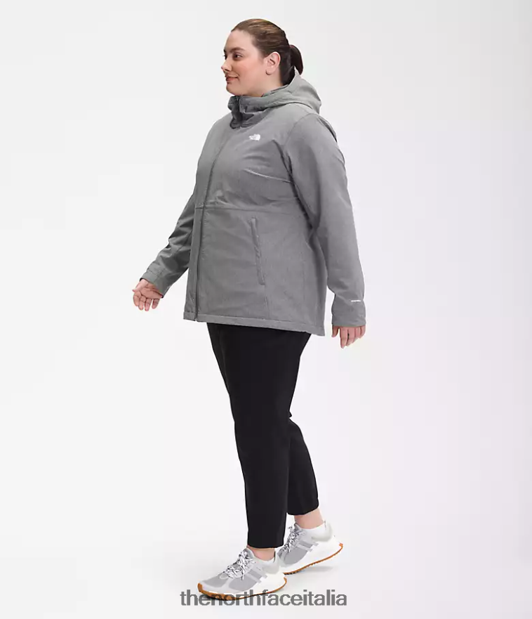 The North Face vestiario 460N8D1177 tnf grigio erica medio donne più la felpa con cappuccio Shelbe Raschel