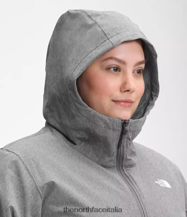 The North Face vestiario 460N8D1177 tnf grigio erica medio donne più la felpa con cappuccio Shelbe Raschel