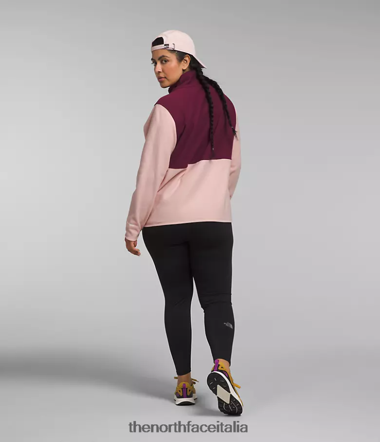 The North Face vestiario 460N8D1225 muschio rosa/boysenberry donne più giacca alpina polartec 100