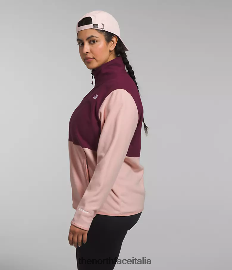 The North Face vestiario 460N8D1225 muschio rosa/boysenberry donne più giacca alpina polartec 100