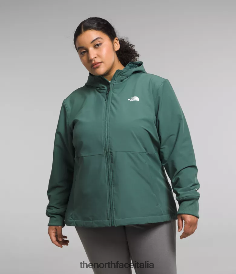 The North Face vestiario 460N8D245 salvia oscura donne più la felpa con cappuccio Shelbe Raschel