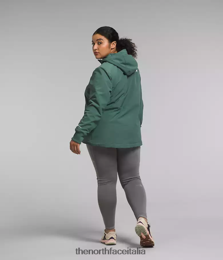 The North Face vestiario 460N8D245 salvia oscura donne più la felpa con cappuccio Shelbe Raschel