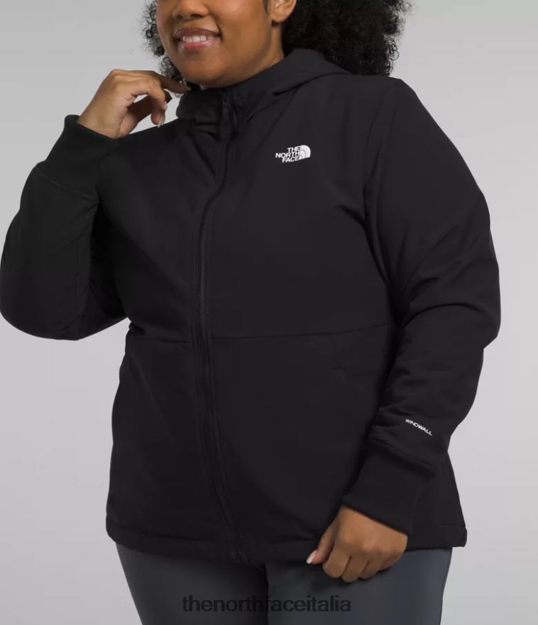 The North Face vestiario 460N8D246 grazie nero donne più la felpa con cappuccio Shelbe Raschel