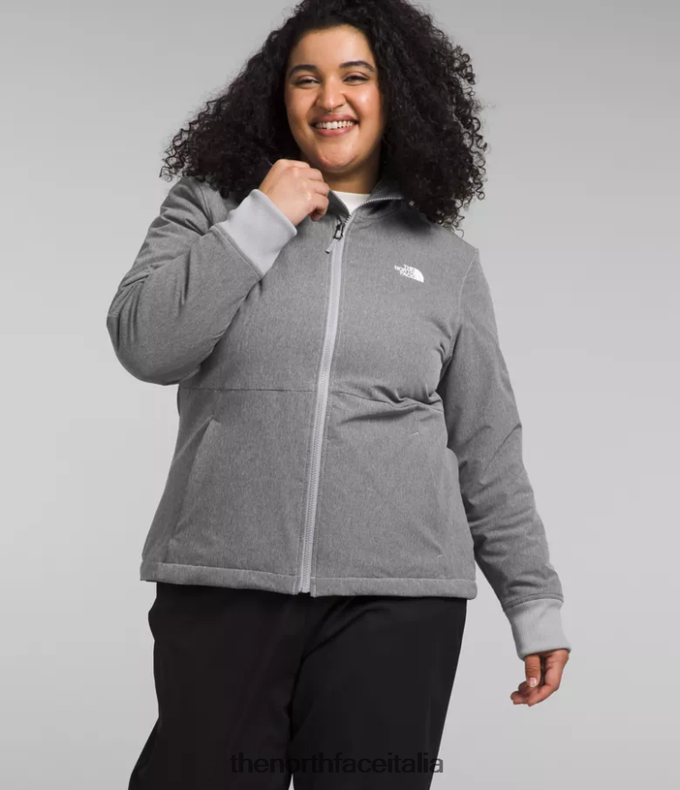 The North Face vestiario 460N8D247 tnf grigio erica medio donne più la felpa con cappuccio Shelbe Raschel