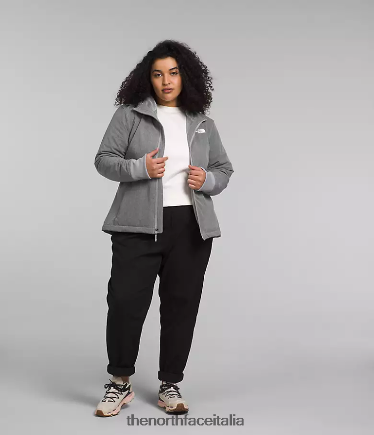 The North Face vestiario 460N8D247 tnf grigio erica medio donne più la felpa con cappuccio Shelbe Raschel