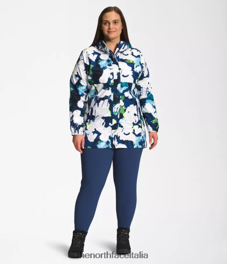 The North Face vestiario 460N8D437 stampa floreale astratta blu navy smm donne più parka antora