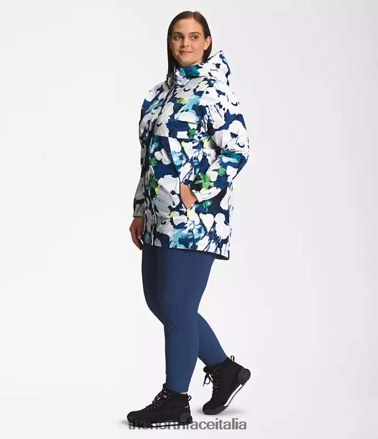 The North Face vestiario 460N8D437 stampa floreale astratta blu navy smm donne più parka antora