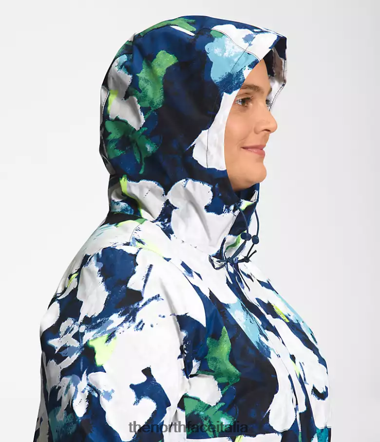 The North Face vestiario 460N8D437 stampa floreale astratta blu navy smm donne più parka antora