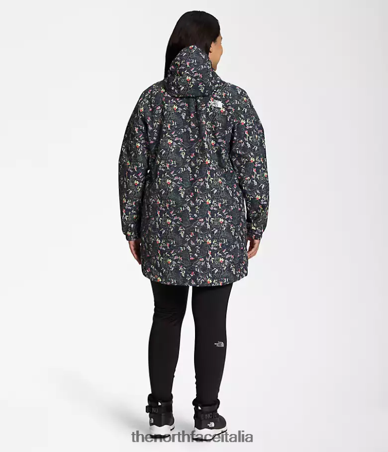 The North Face vestiario 460N8D440 tnf stampa iwd nera donne più parka antora