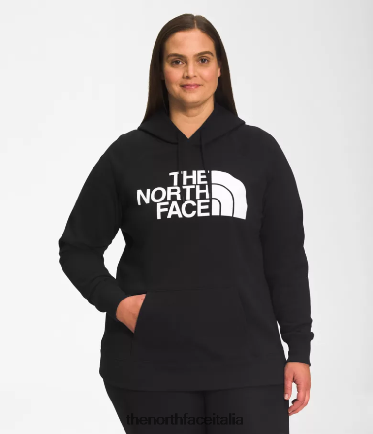 The North Face vestiario 460N8D58 tnf nero/tnf bianco donne più felpa con cappuccio a mezza cupola