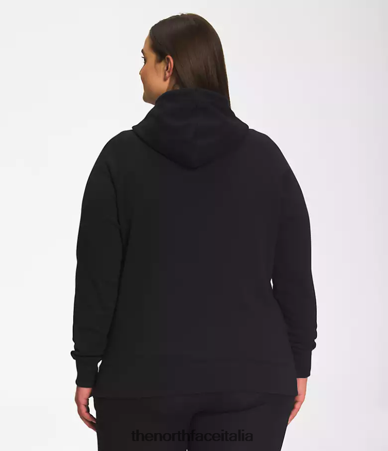 The North Face vestiario 460N8D58 tnf nero/tnf bianco donne più felpa con cappuccio a mezza cupola